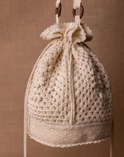 Twilight crochet potli bag, handmade eco-friendly pouch by The Mango House Trust